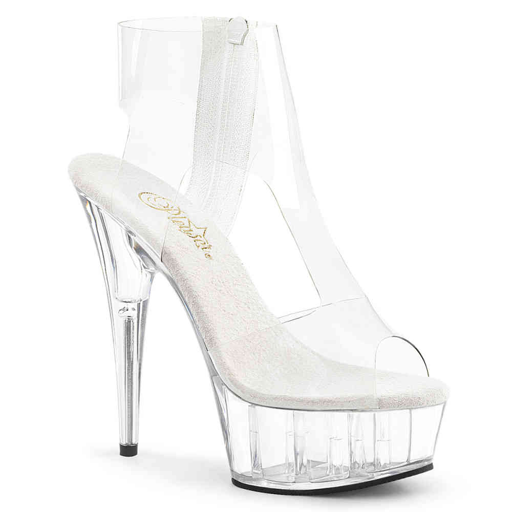 Pleaser - DELIGHT-633 Plateau Fersen - Transparent